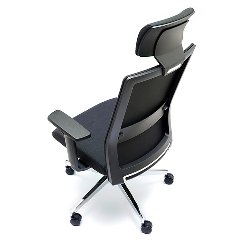 ▷ Silla Ergonómica XXL Niza Negra de Euromof - Oficinas Montiel