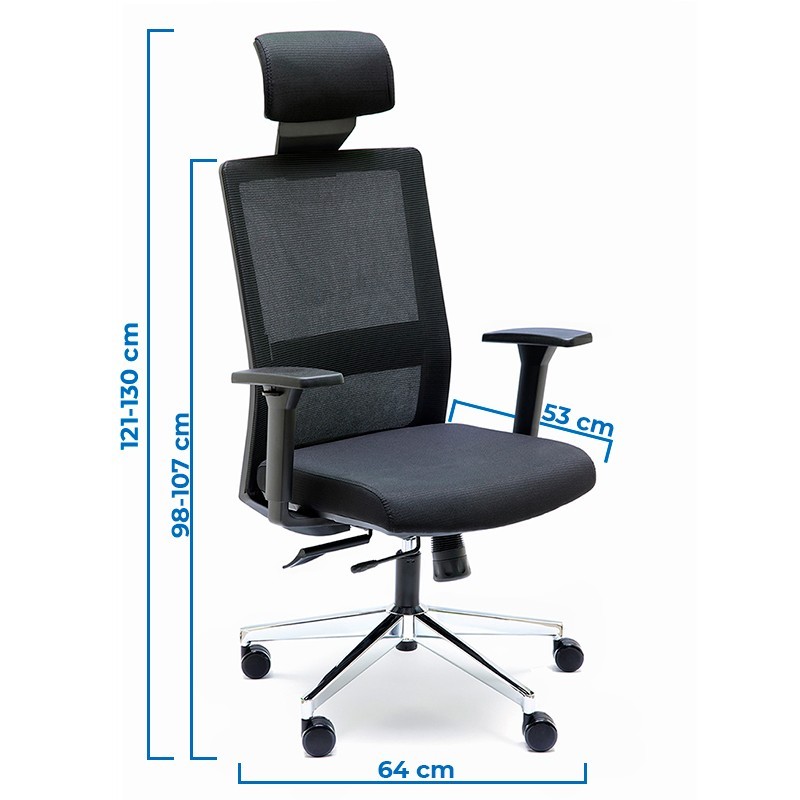 Dimensiones Silla Ergonómica para personas con sobrepeso