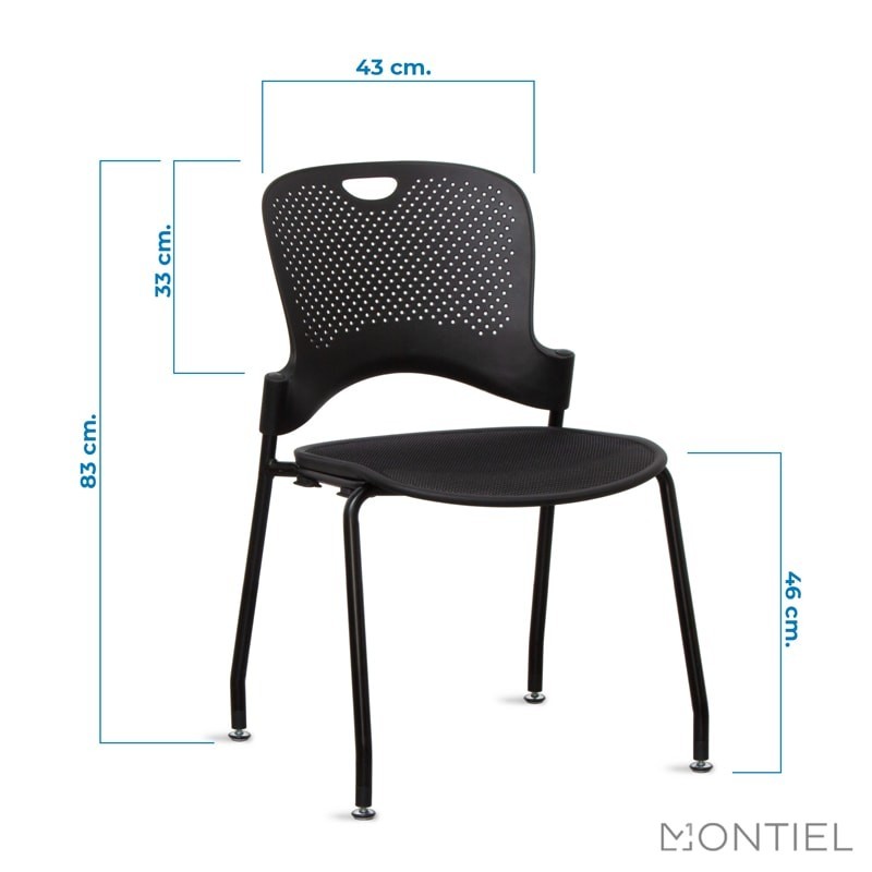 ▷ Silla Confidente Negra Caper de Herman Miller - Muebles Montiel
