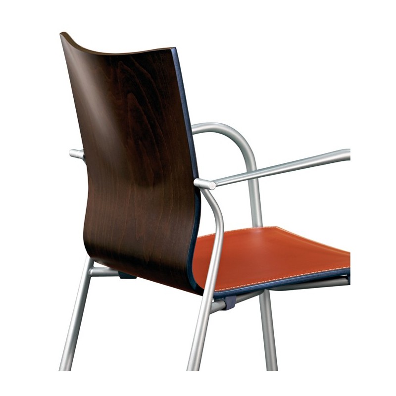 Silla Íkara lacada + piel