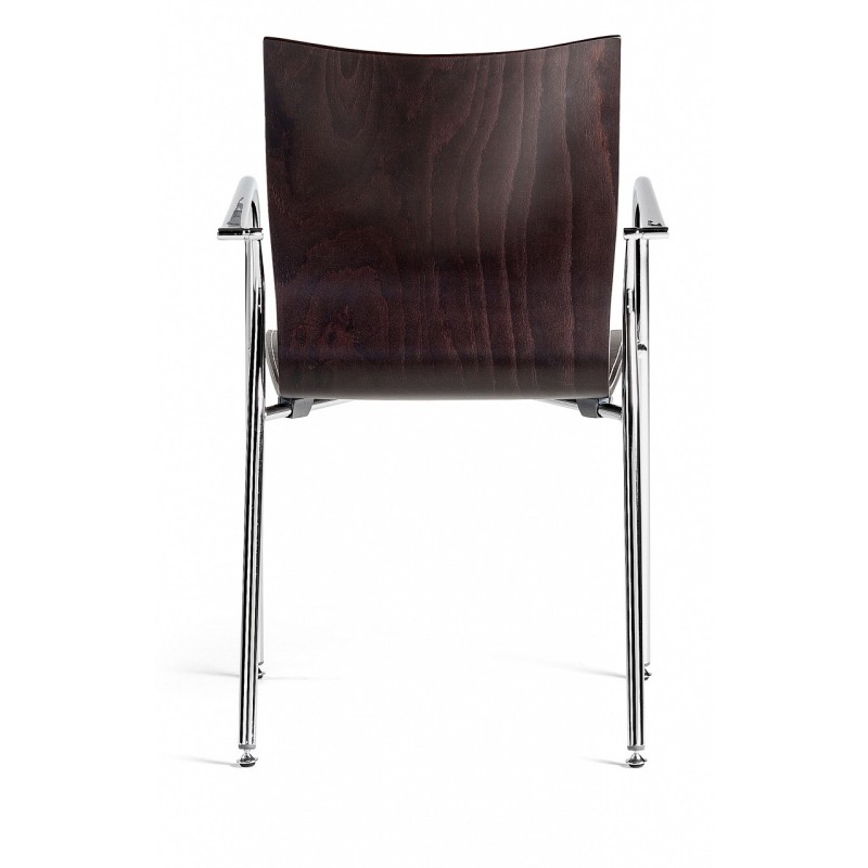 ▷ Silla Confidente de Madera y Piel Íkara de ACTIU - Montiel