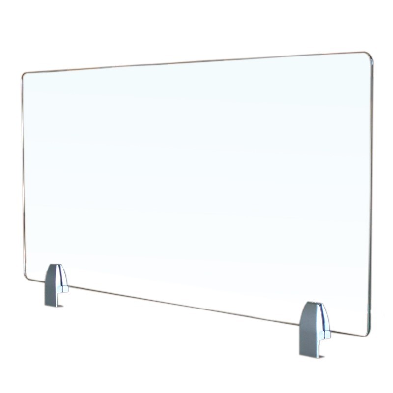 ▷ Mampara de Cristal con Pinzas - Oficinas Montiel