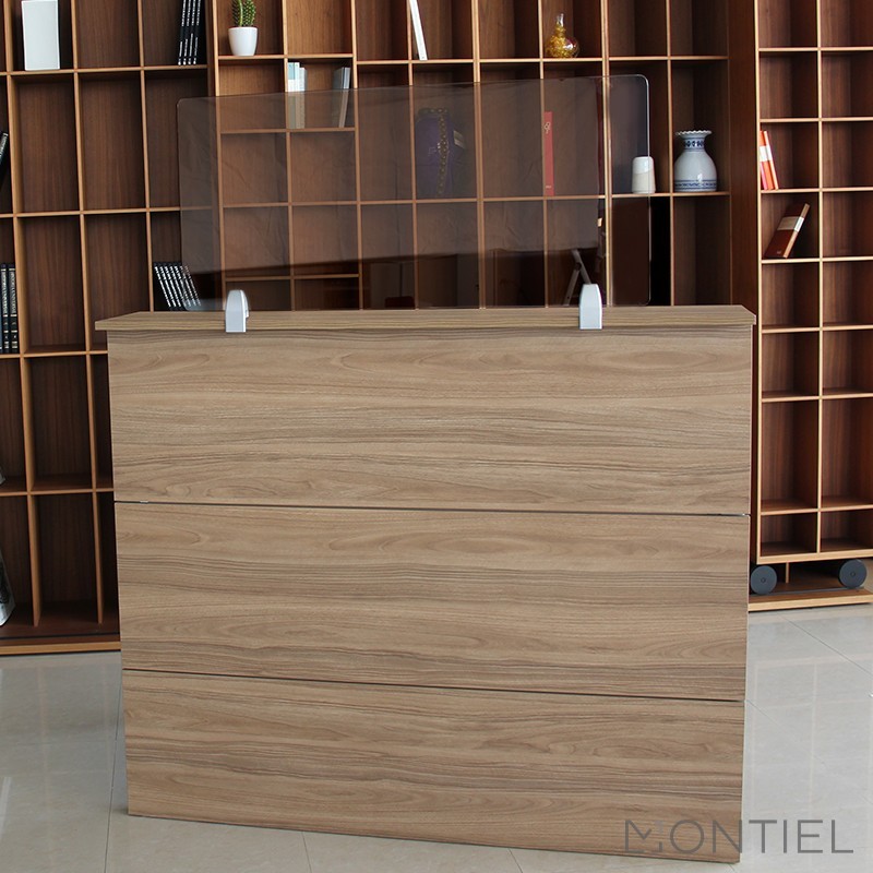 ▷ Mampara de Cristal con Pinzas - Oficinas Montiel