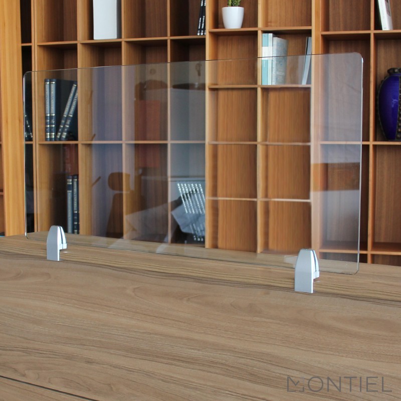 ▷ Mampara de Cristal con Pinzas - Oficinas Montiel