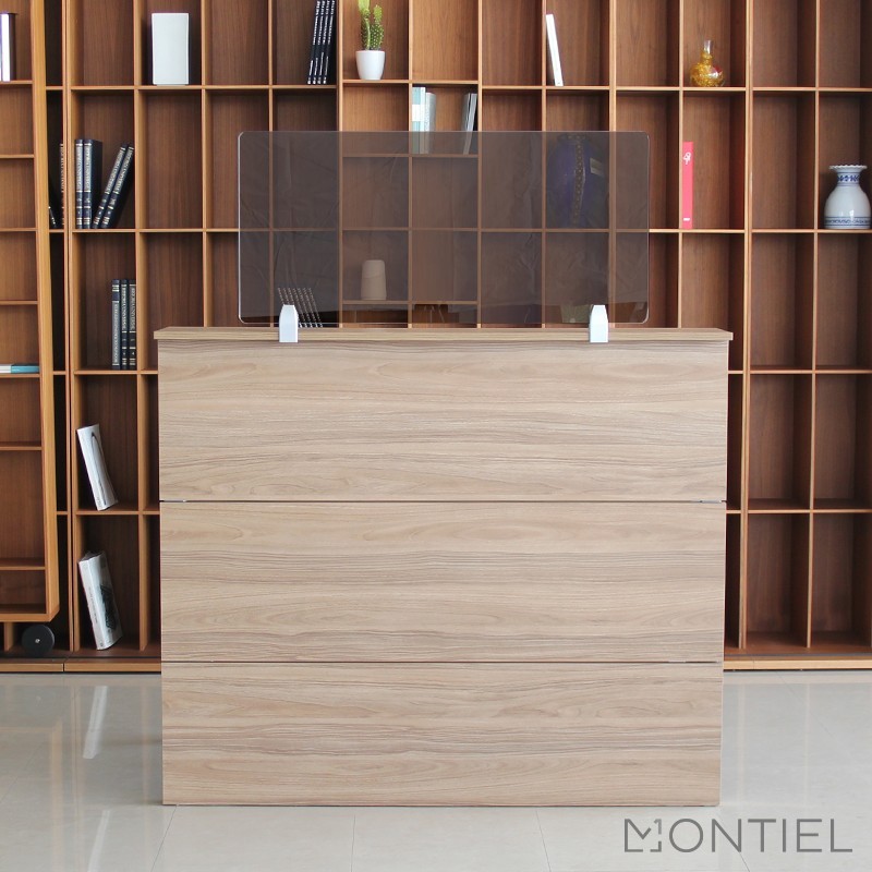 ▷ Mampara de Cristal con Pinzas - Oficinas Montiel