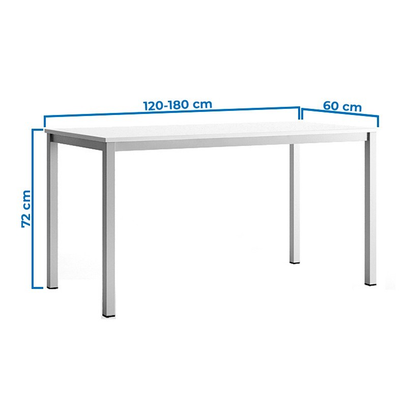 Mesa De Escritorio Blanco Moderno y Barato - Montiel