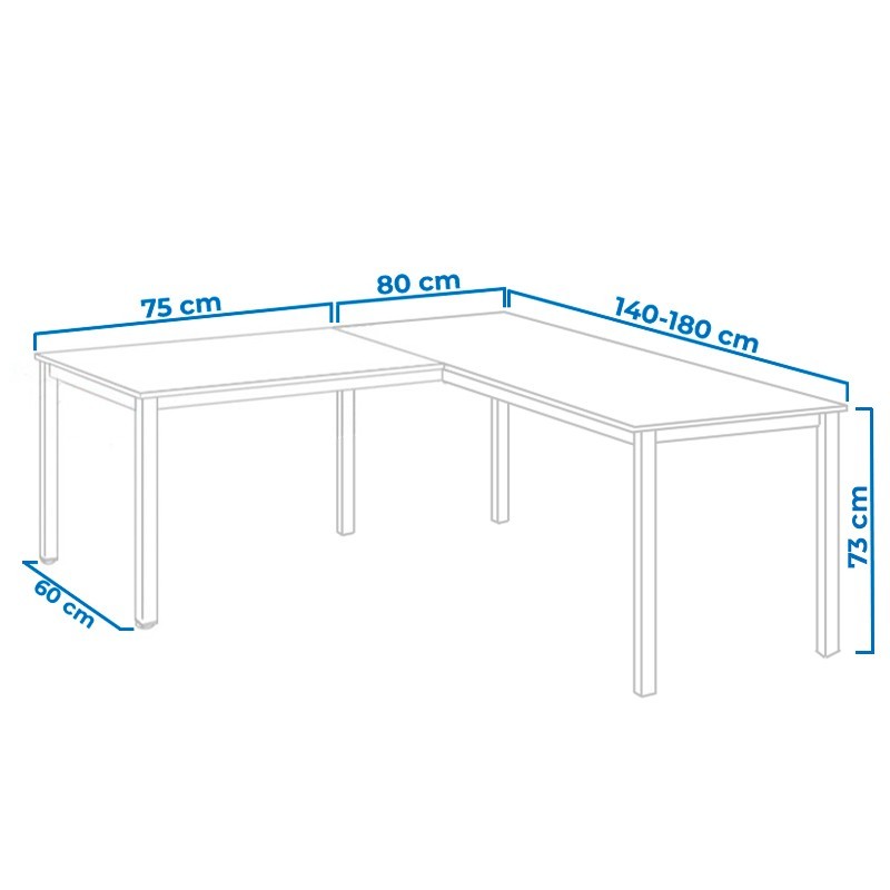 ▷ Escritorio en L Serie ECO de Ismobel - Oficinas Montiel