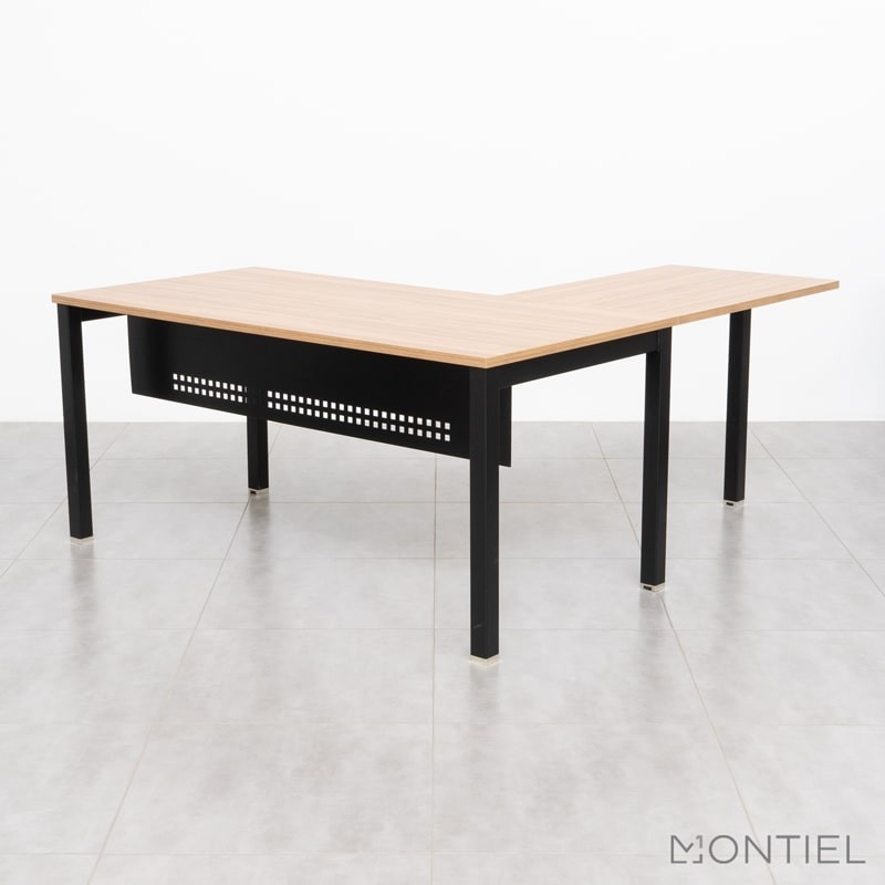 Mesa de Dirección Nogal con Ala Basic de Kunna - Montiel