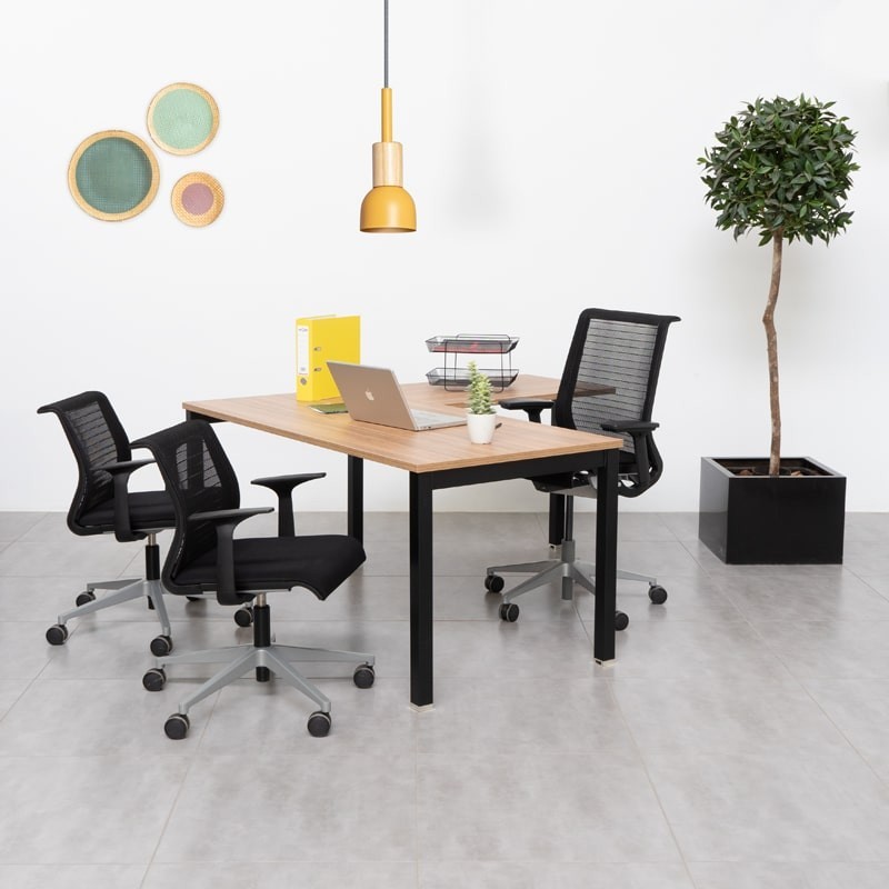 Mesa Escritorio en L Nogal Slow Basic de Kunna - Montiel