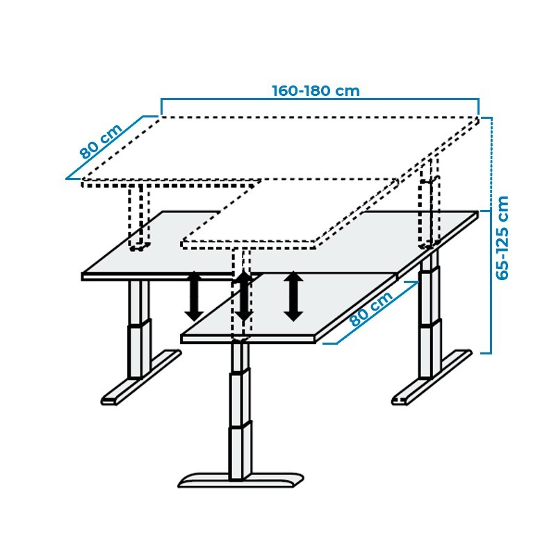 ▷ Mesa de Oficina Elevable Skala de Forma 5 - Montiel