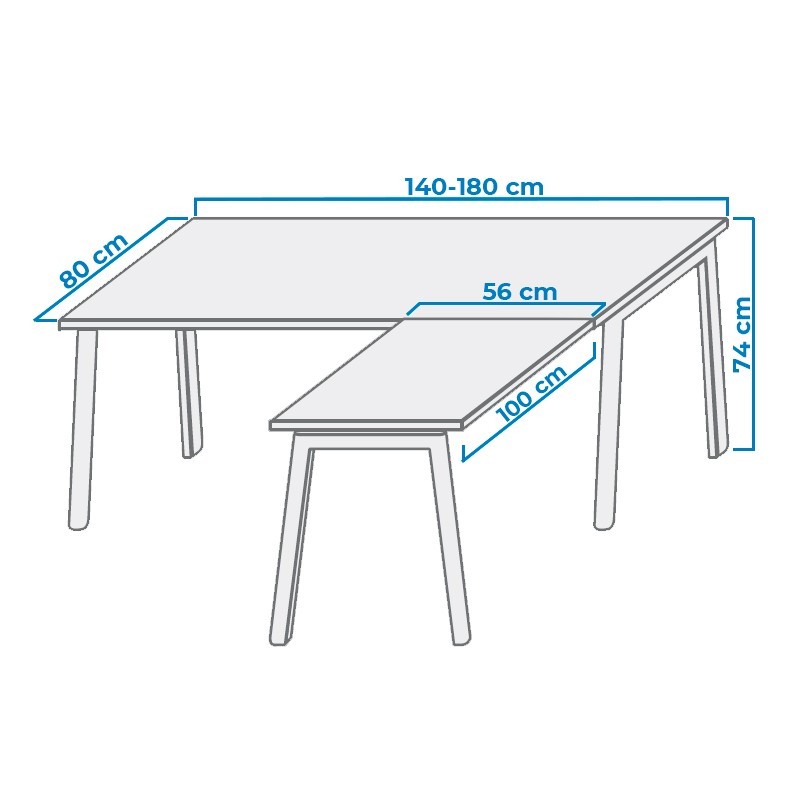 Mesa de Oficina M10 de Forma 5 - Montiel