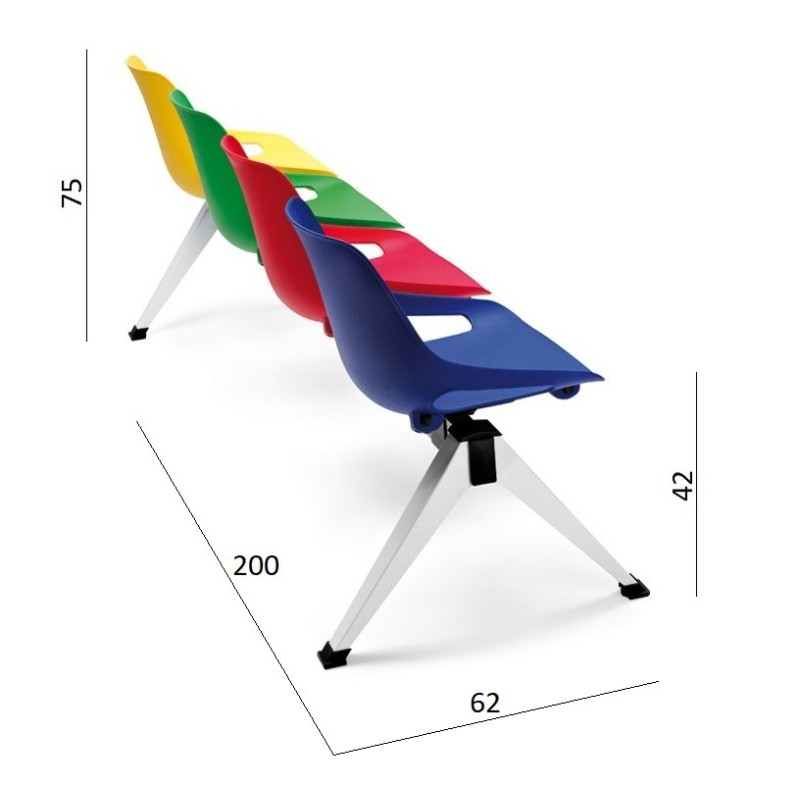 ▷ Bancada Sala de Espera Q5 de Luyando - Muebles Montiel