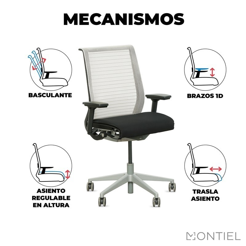 ▷ Silla Ergonómica Think de Malla de Steelcase -Montiel