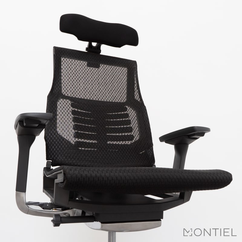 ▷ Silla Ergonómica de Malla Negra Pofit de Herpesa - Montiel