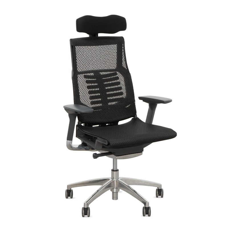 ▷ Silla Ergonómica de Malla Negra Pofit de Herpesa - Montiel