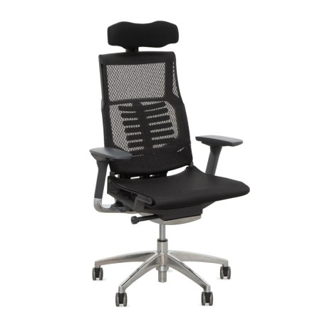 ▷ Silla Ergonómica de Malla Negra Pofit de Herpesa - Montiel