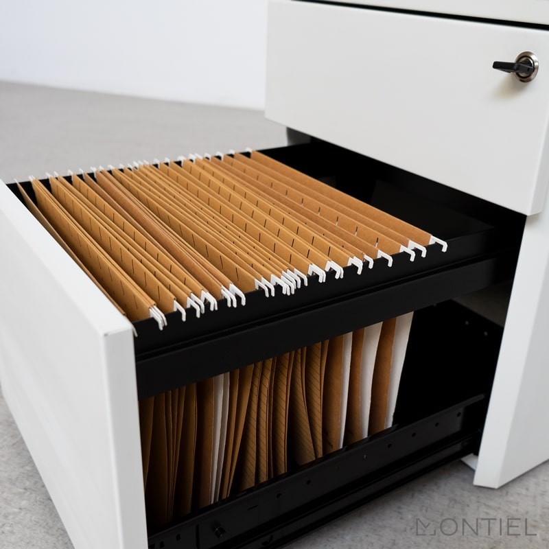 ▷ Cajonera Blanca Metálica Cajón y Archivo de Dynamobel