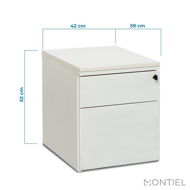 ▷ Cajonera Blanca Metálica Cajón y Archivo de Dynamobel