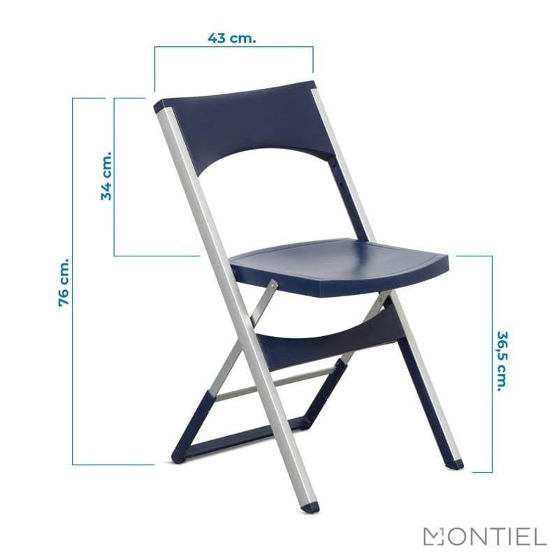 Silla Oficina Plegable Azul Compact de Leber - OUTLET