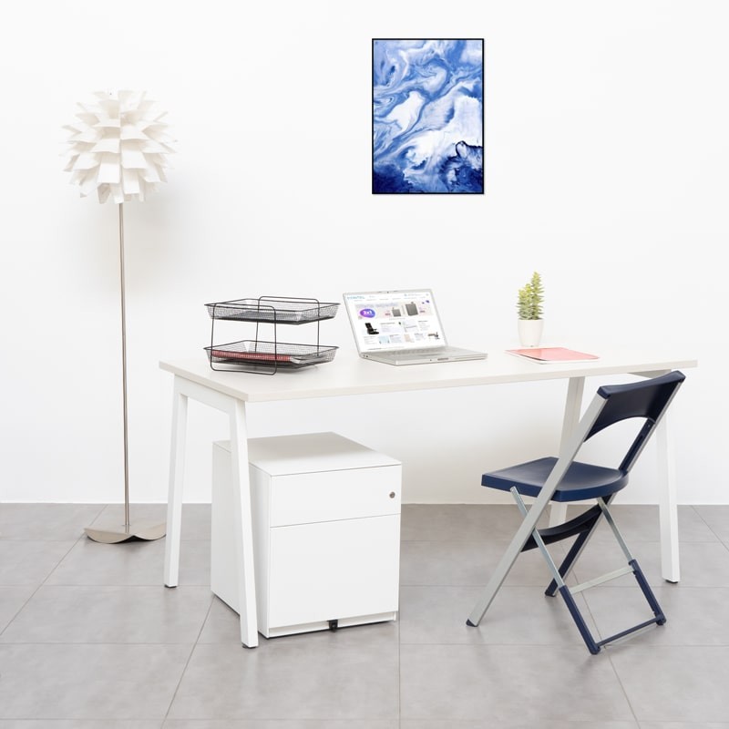 Silla Oficina Plegable Azul Compact de Leber - OUTLET