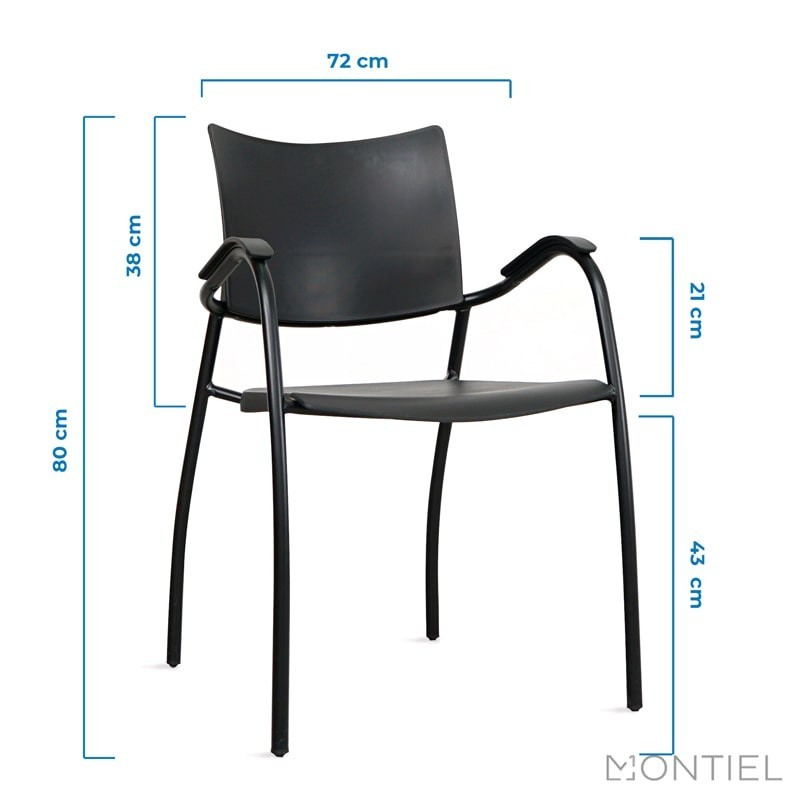 Silla Confidente Kena Negra 4 patas de Dynamobel