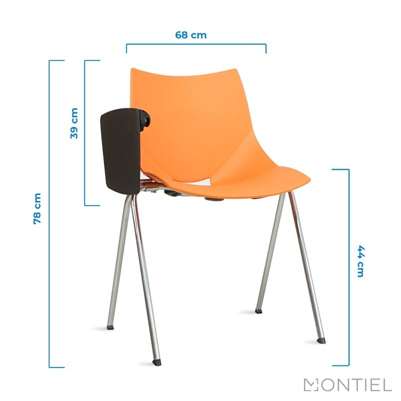 Silla Confidente Naranja Shell Ofiss Tecno-Ofiss - Montiel