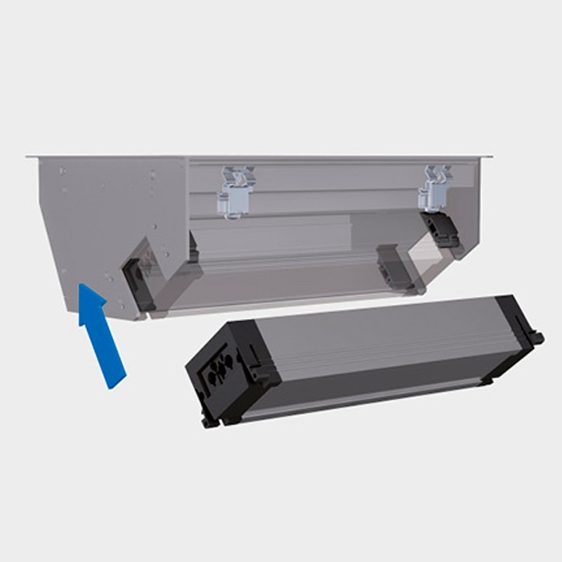 ▷ Pasacables Rectangular 4 enchufes Schuko Conference - Montiel