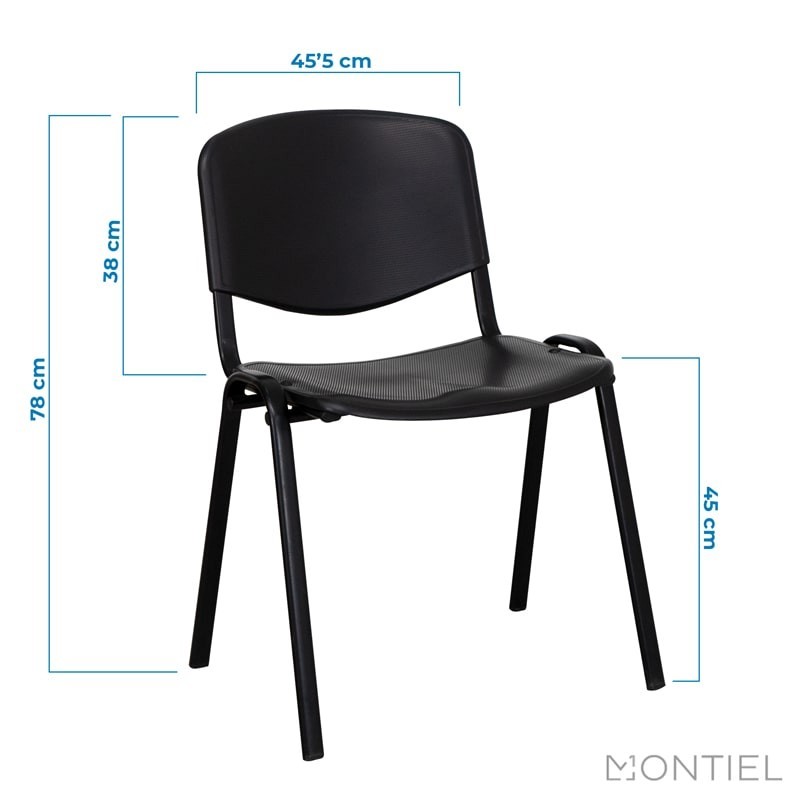 Silla Confidente Oficina de Leo Negra Montiel - OUTLET