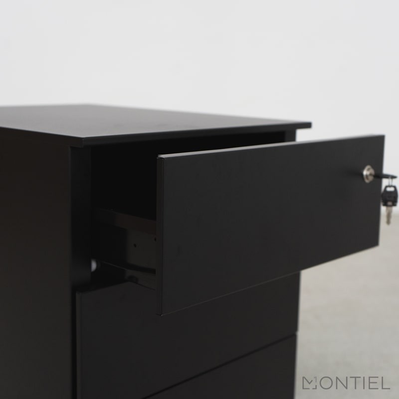 ▷ Cajonera 3 cajones Metálica Negra de Kunna