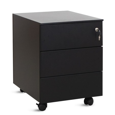 ▷ Cajonera 3 cajones Metálica Negra de Kunna