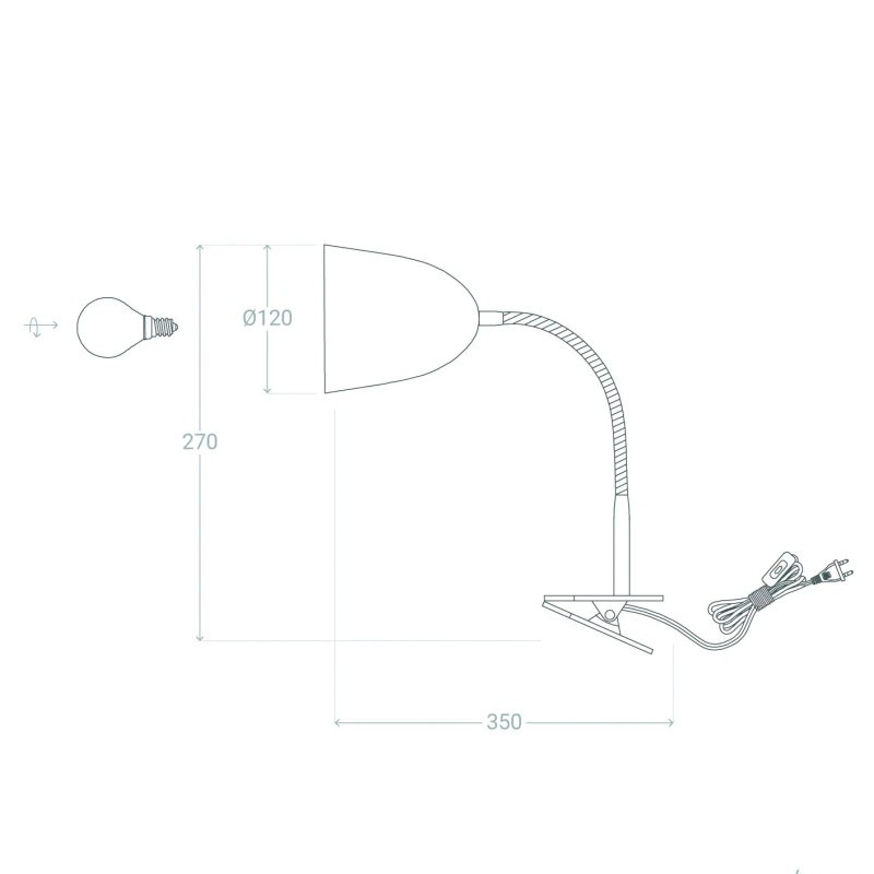 Lámpara Flexo con Pinza Zaid - Montiel