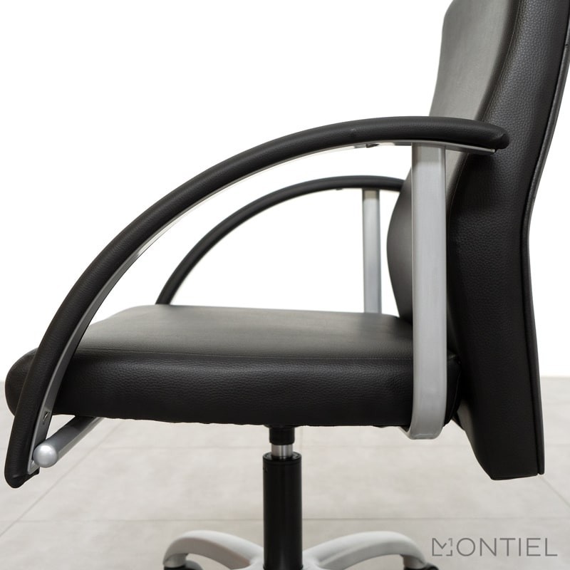 ▷ Sillón Oficina Símil Piel Negra de DelaOliva -Montiel