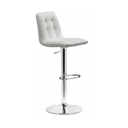 Taburete con Respaldo Negro o Blanco - Oficinas Montiel