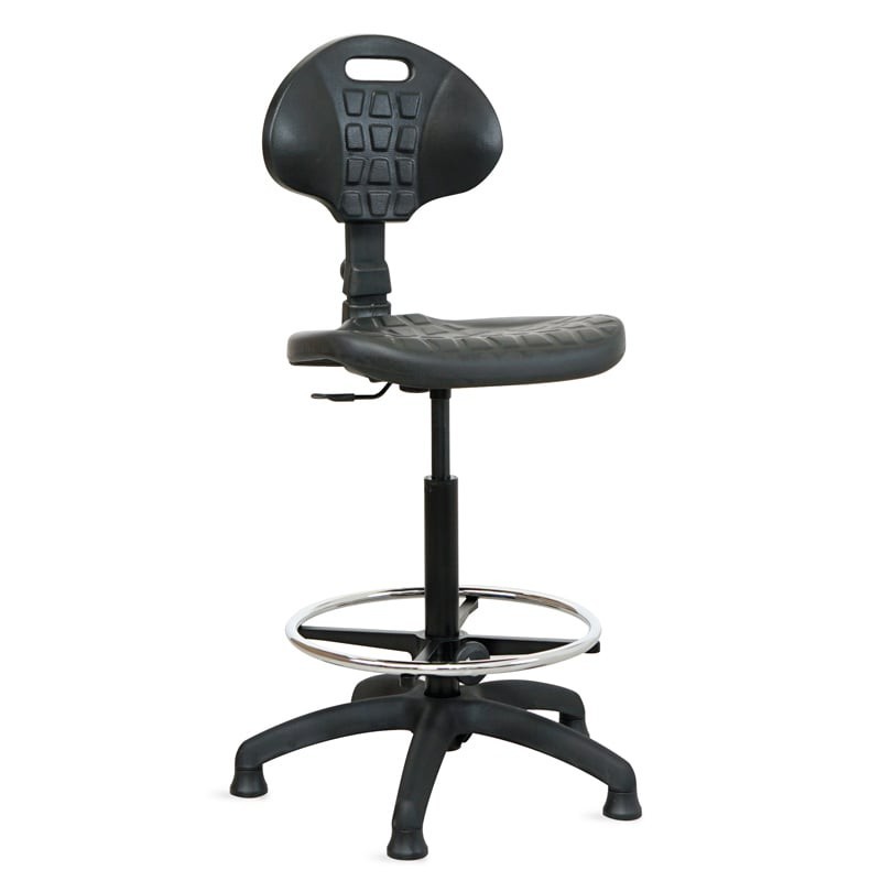 taburete alto respaldo ergonómico