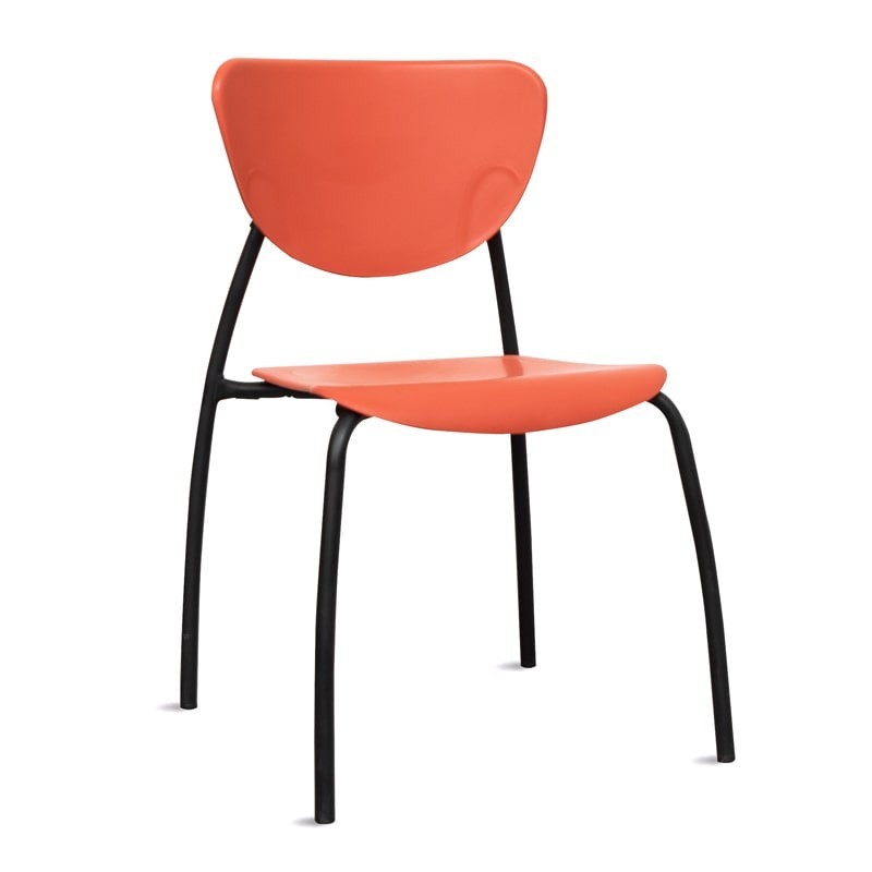 Silla Oficina Confidente de Plástico Roja de Montiel